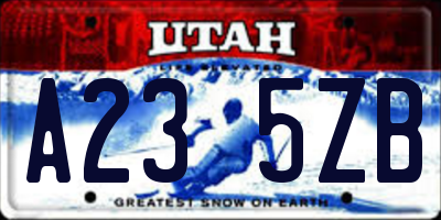 UT license plate A235ZB