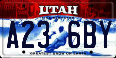 UT license plate A236BY
