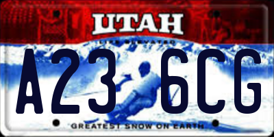 UT license plate A236CG