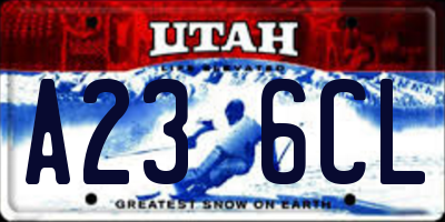 UT license plate A236CL