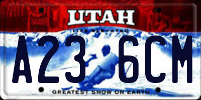 UT license plate A236CM