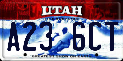 UT license plate A236CT