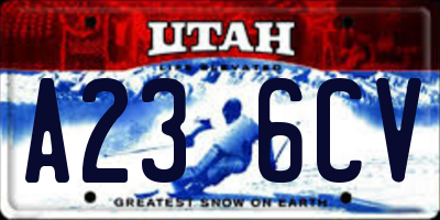 UT license plate A236CV