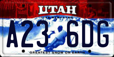 UT license plate A236DG