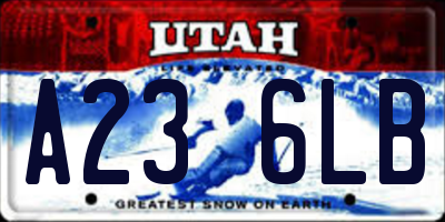 UT license plate A236LB