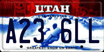 UT license plate A236LL