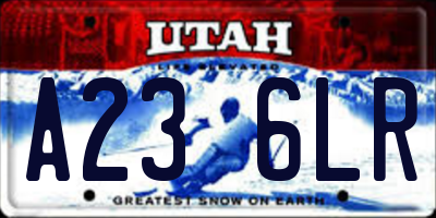 UT license plate A236LR
