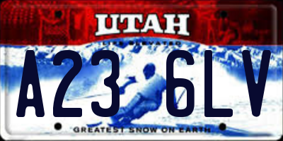 UT license plate A236LV