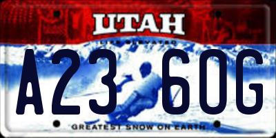 UT license plate A236OG