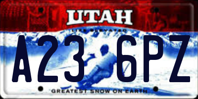 UT license plate A236PZ