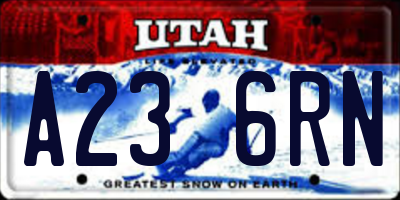 UT license plate A236RN