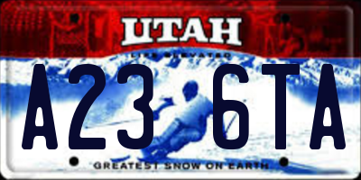UT license plate A236TA