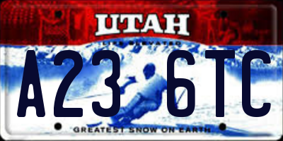 UT license plate A236TC