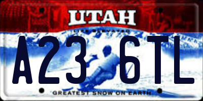 UT license plate A236TL