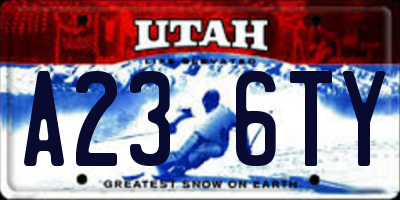 UT license plate A236TY