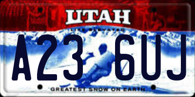 UT license plate A236UJ