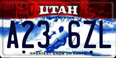 UT license plate A236ZL