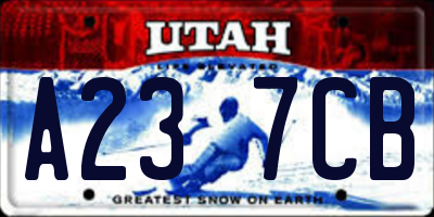 UT license plate A237CB