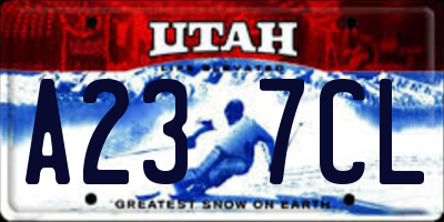 UT license plate A237CL