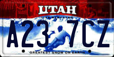 UT license plate A237CZ