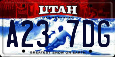 UT license plate A237DG