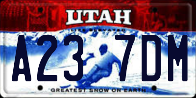 UT license plate A237DM