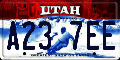 UT license plate A237EE