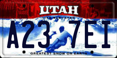 UT license plate A237EI