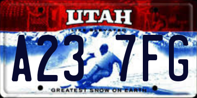 UT license plate A237FG