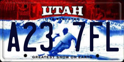 UT license plate A237FL