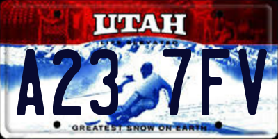 UT license plate A237FV