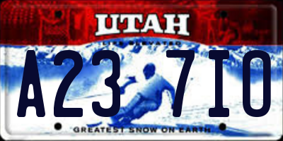 UT license plate A237IO