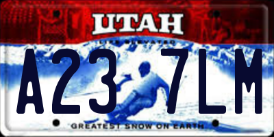 UT license plate A237LM
