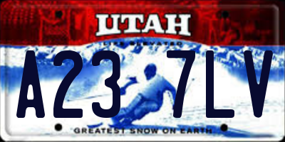 UT license plate A237LV