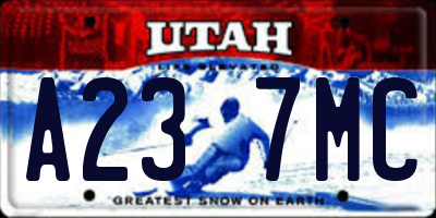 UT license plate A237MC