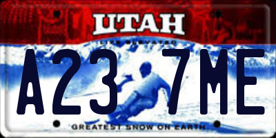 UT license plate A237ME