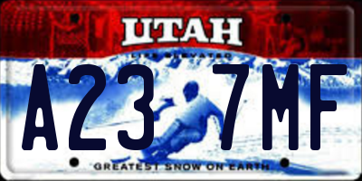 UT license plate A237MF