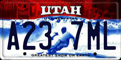 UT license plate A237ML