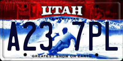UT license plate A237PL