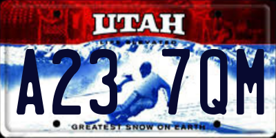 UT license plate A237QM
