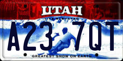 UT license plate A237QT