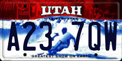 UT license plate A237QW