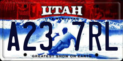 UT license plate A237RL