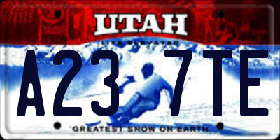 UT license plate A237TE