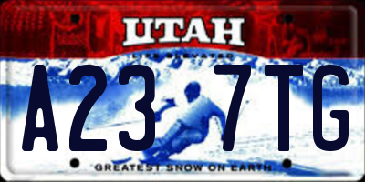 UT license plate A237TG