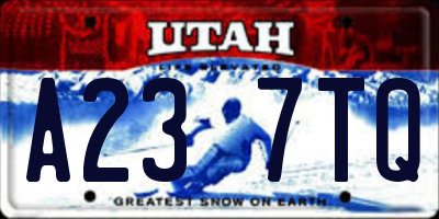 UT license plate A237TQ