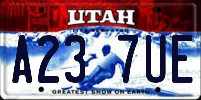 UT license plate A237UE