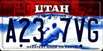 UT license plate A237VG