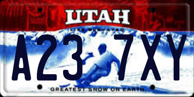 UT license plate A237XY