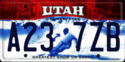 UT license plate A237ZB